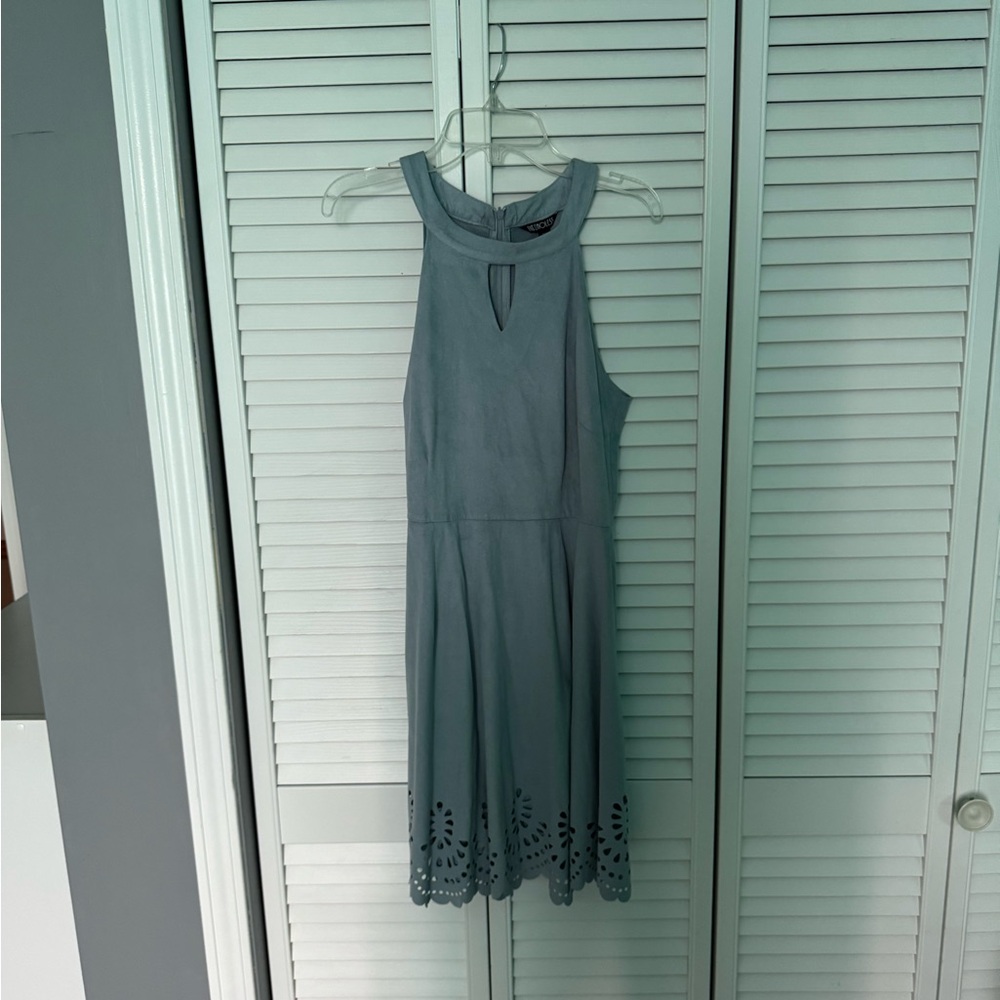 Elegant Blue Sleeveless Dress